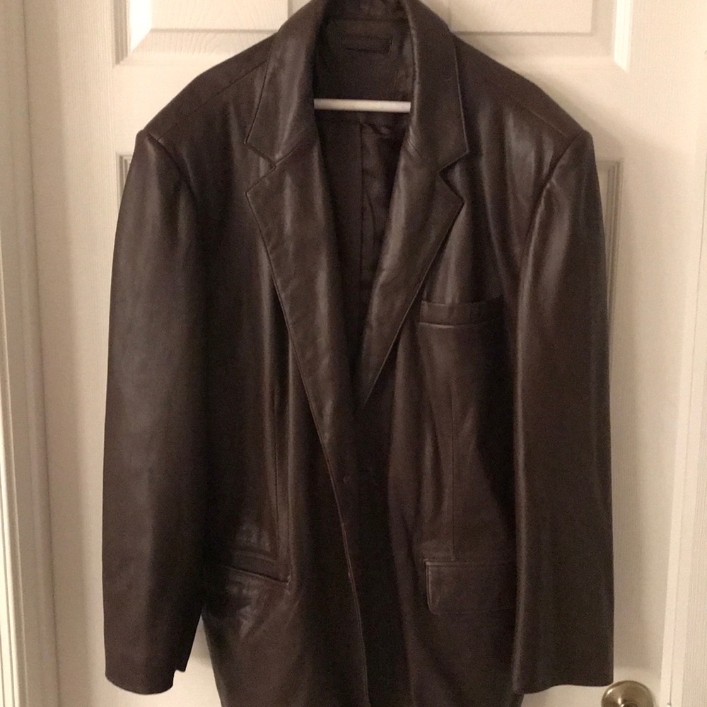 Roundtree & Yorke Brown Leather Jacket